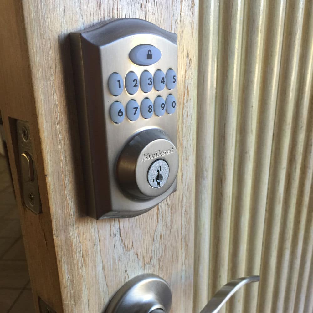 new home lock with key pad installed 1